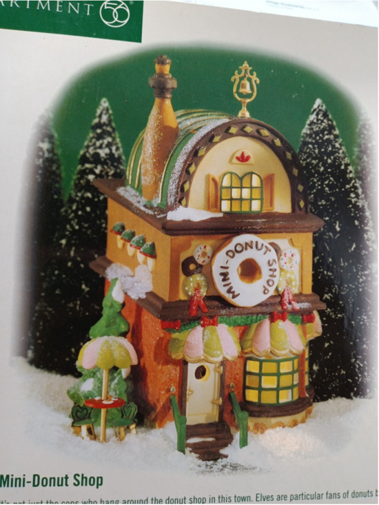 Department 56 Other - Dept 56 North Pole Elf Land MINI-DONUT SHOP #56702 brand new NIB with light cord